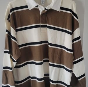 New H&M Oversized Fit Cotton Rugby Shirt Size: M